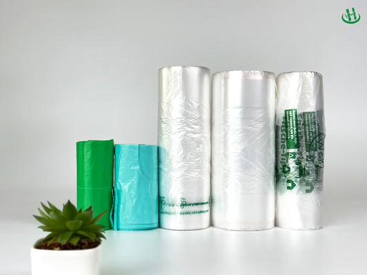 46 X 33 Doorzichtige T-shirt vuilniszakken voor luiers 1,3 Mil Platte afdichting Plastic vuilniszakken
