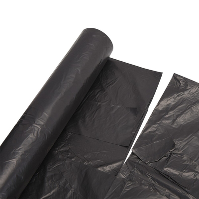 Gepersonaliseerd Logo Zwart Heavy Duty Contractor Industriële Plastic Garbage Bag On Roll Voor Ziekenhuis