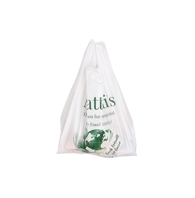 T-shirt met een breed handvat, op maat gemaakt, met HDPE-patroon, plastic zak voor het weggooien van voedsel afval