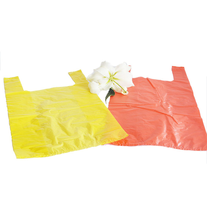 Pulp Moulding Plastic T-Shirt Bag voor supermarkt en winkelen