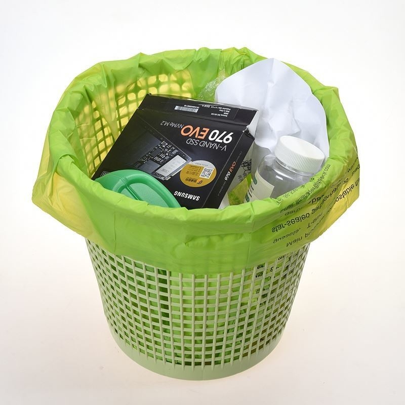 PP vierkante bodemzak biologisch afbreekbare plastic winkeltas voor kruidenierswaren T-shirt fruit