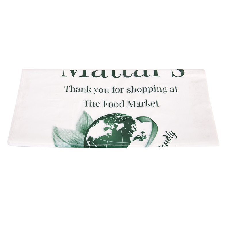 Logo Print PET PETAL PE Custom Plastic Bag met Flexiloop Handle en Custom Print