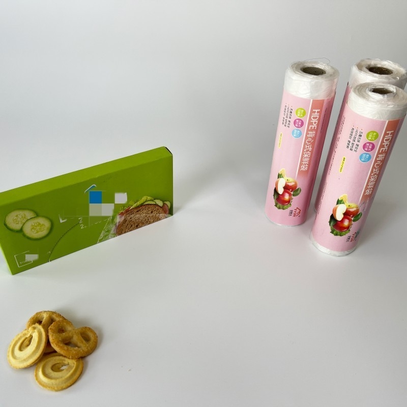Biologisch afbreekbare PE-plastic voedselverpakkingszak op rol voor heldere en verse bescherming