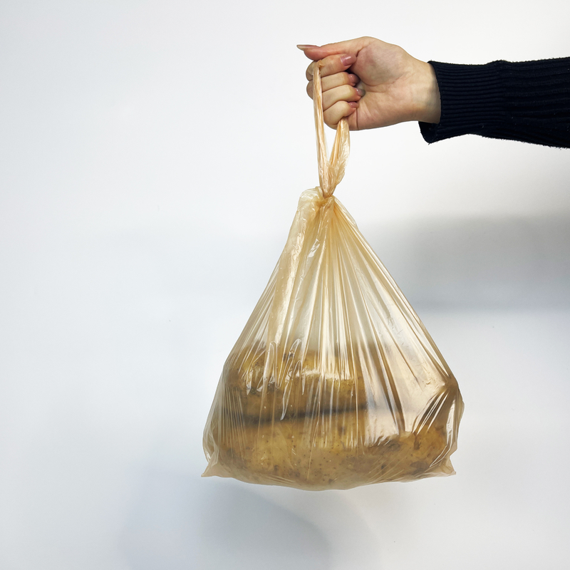 Geademde geperforeerde zak voor groenten en fruit witte transparante verdikte plastic zak