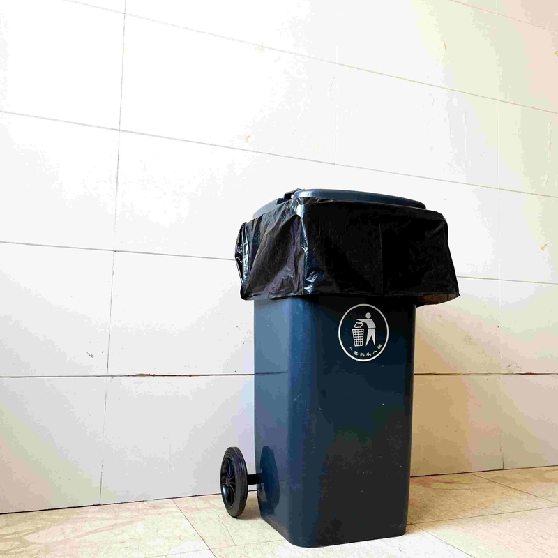 Een handige HDPE-zwarte plastic vuilniszak met voering voor milieuvriendelijke afvalverwijdering