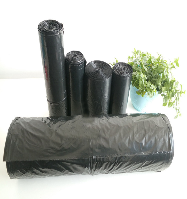 Op maat gemaakte bestelling geaccepteerd extra sterke zwarte LDPE plastic vuilniszakken voor bouw afval